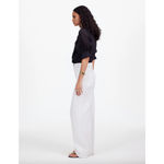 Madewell The Tall Zoe Relaxed Wide Pant in 100% Linen Salt White US 10T NWT Photo 3