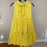 Lisa Marie Fernandez Floral Tiered‎ Dress yellow mini dress with pockets Size 4 Photo 2