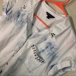 Rock & Republic Studded Blue & White Tie-Dye Loose Buttoned Shirt - Size Large Photo 8