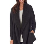 Koolaburra by Ugg Women's  Microfleece & Sherpa Open Cardigan Navy Large Photo 0