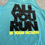 Nike All you run is your mouth  tank blue size small Photo 1