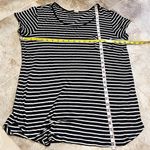 Body Glove  striped scoop neck tunic top cap sleeve black white stretchy … Photo 4