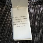 For Love & Lemons Skirt Womens Large Pleated Marion Gunmetal Metallic Photo 3