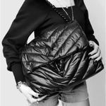 Rebecca Minkoff women black nylon puffy Edie shoulder handbag Photo 1