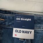 Old Navy NEW!! High Rise OG Straight 5” Inseam Jean Shorts Dark Wash Size 16 Photo 3