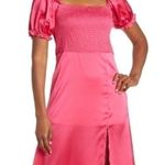 Satin Ruched Dress Pink Size M Photo 3