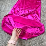 Lulu’s Radiant Satin Rhinestone Maxi Dress Pink Photo 5