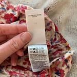 Lucky Brand Lucky Brand Women's Floral Square Neck Flutter Sleeve Relaxed Cropped Blouse M Photo 4