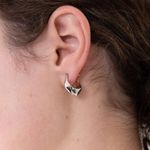 Octagon Hoop Earrings Hexagon Hoop Earrings Thick Hoop Earrings Gold Photo 3