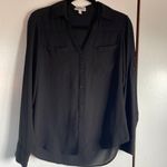 EXPRESS black button up long sleeve shirt Photo 0