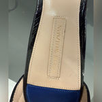 Stuart Weitzman  Ankle Strap Block Heel Sandal Patent Leather Photo 2