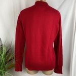 Investments  100% Cashmere Red Long Sleeve Cable Knit Sweater M Photo 1