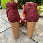 DV8 by Dolce Vita Red Gingham Ankle Strap Platform Pumps Size 8 Photo 5