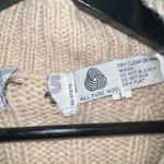 Vintage 70s PQS Womens Wool Full Zip Up Cable Knit Sweater Size L Beige Flaws Size L Photo 1