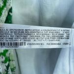 ZARA Linen Blend Green Paisley Print Tie Front Kimono Size Large Beach Resort Photo 4