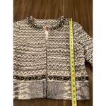 Tory Burch  Vanessa jacket brown cream tweed jewel stone embellished blazer 12 Photo 4