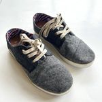 Toms Paseo Movember Mustache Grey Herringbone Shoes Mens Size 6 Womens Size 7.5 Photo 0
