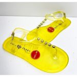 Katy Perry Sandals Womens Size 6 Yellow Jelly Shoes Smiley Face Photo 3