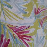 LAND N SEA COLORFUL LEAF PRINTED STRETCH WAIST WIDE LEG LINEN BLEND PANTS XL Pink Photo 6