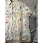 Women's Carole Little White Embroidered Linen Button Down Petite XL Photo 5