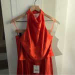 Reformation NWT  Sera Silk Two Piece in Red Coral Sz 8 Photo 4