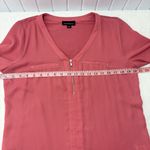 Fortune + Ivy Elegant V-Neck Zipper Blouse Size L Photo 5