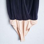 WAYF  Surplice Ribbed Cami Black Bodysuit Photo 1