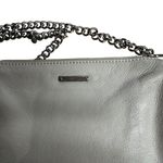 Rebecca Minkoff  Gray Leather Crossbody Moto Bag Chain Strap Photo 3