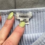 Garage Light Blue Square Neck Sweater Tank Top Photo 2