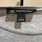 INC  Heather Grey Tunic with Peplum Hem Large Photo 6