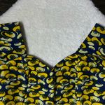 Handmade Blue and Yellow Bell Sleeve Peplum Hem Top Photo 2
