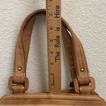 Cole Haan Vintage Camel Tan Leather Triple Compartment Satchel Crossbody Bag Photo 11