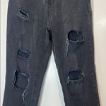 PacSun Trendy high rise straight Black Distressed jeans size 25. Photo 4