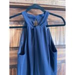 Julia Jordan  Twist halter style wide leg jumpsuit Navy size 6 Photo 2