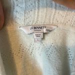 LK Bennett Sweater LARGE White Wool Cashmere Blend Swiss Dot Collared Pullover Photo 3