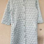 Oscar de la Renta  Neiman Marcus Light Blue Quilted Robe Coat Elegant Luxe Lounge Photo 0