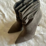 JustFab EUC Alyssa Slouchy Stiletto Bootie - Faux Suede -Dark Grey - Size 7.5 Photo 7