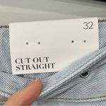 We Wore What NWT  Cut Out Straight in‎ Super Blue Jeans Belted Denim Size 32 Photo 7