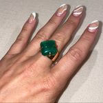 Kendra Scott Gold & Green Stone Ring Photo 0