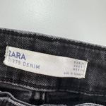 ZARA Jeans Womens US 2 Denim Black Washed Skinny Frayed Fringe Grunge Photo 3