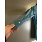 Jill McGowan Shirt Womens Medium Blue Teal Button Down Long Sleeve Tunic Top Photo 4