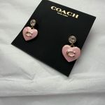 Coach  pink and gold earrings brand new Photo 1