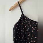 Brandy Melville  Black Ditsy Floral Rose Pattern Kyran Mini Dress Photo 2