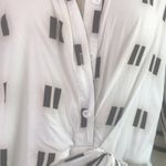 Elegant Leisure Asymmetric Casual Midi Dress Print Twist Design Shirt Dress Photo 6