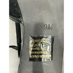 Womans Cami 9 Black Velvet Strappy Open Toe Stiletto Pumps Accents Photo 7