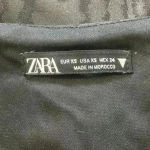 ZARA ⭐️  Brocade Black Long Sleeve Crop Top in size xs Photo 5