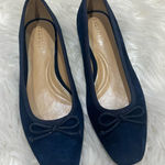 Talbots NWOT  Tinsley Bow Suede Ballet Flats Sz 6.5 Photo 0