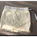 Kensie Yellow Cotton Denim Skirt Raw Edge Size 2 Photo 8
