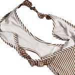 Aerie  Brown and White Gingham and Striped Bikini Set Size Small Photo 5