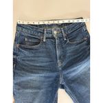 Old Navy  Extra High Rise Sky-Hi Wide Leg Jeans Raw Edge Hem Dark Wash 0 Photo 6